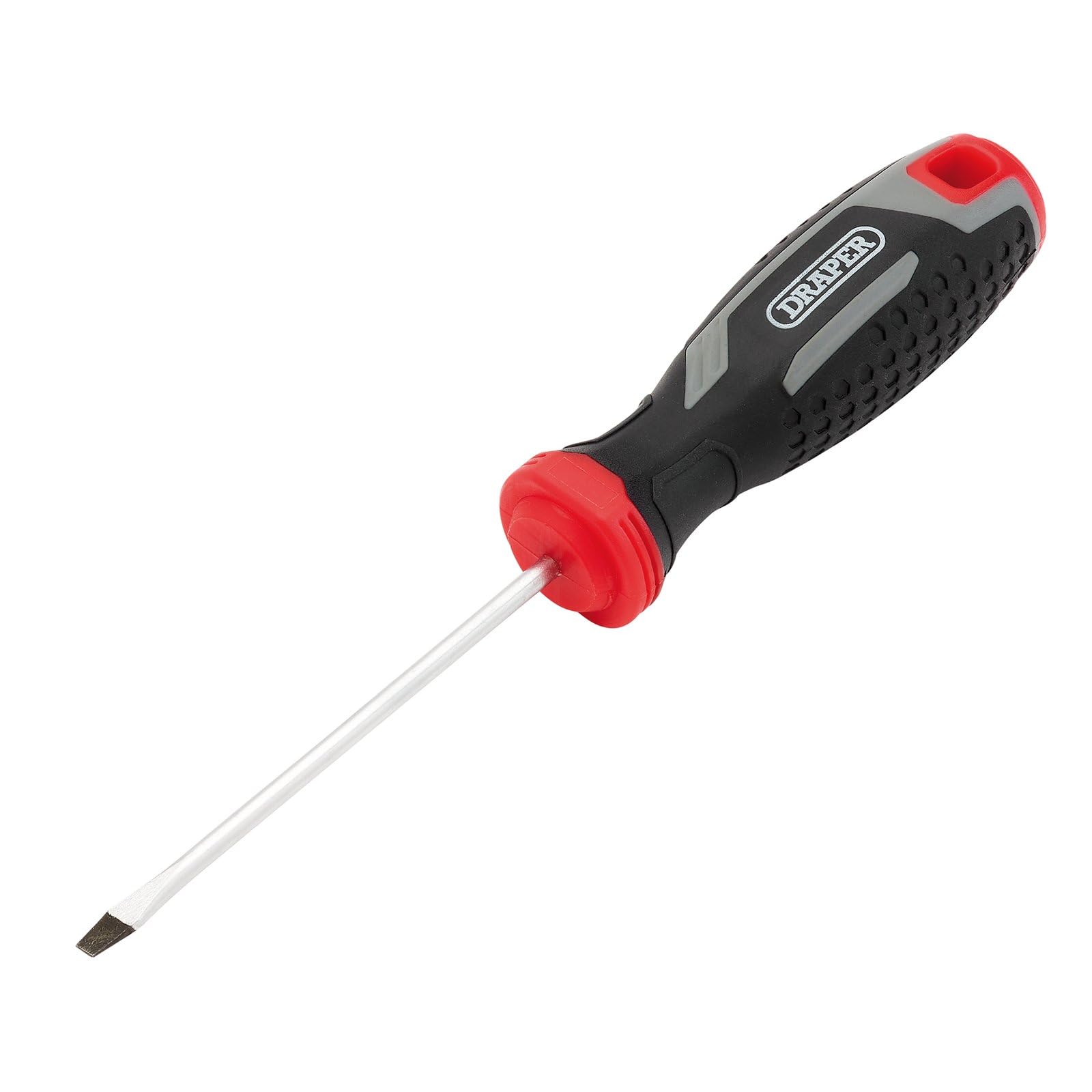 Draper Slotted Soft Grip Screwdriver, SL3 x 75mm - 13385 - Magnetic Tip, CRV Blade