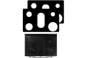 QFRENETALL 2 PCS Stove Protector For 30inch SamSung Stovetop Gas Range Cooktop Liner NX60A6111 NX60A6311 NX60A6511 NX60A6611 NX60A6711 NX60A6751