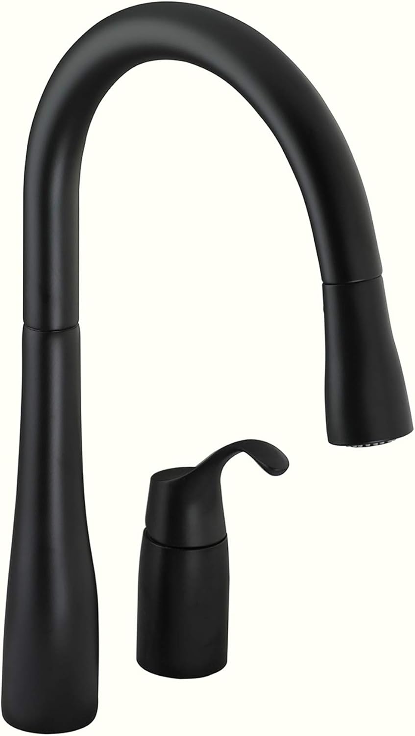 KOHLER K647Bl Simplice PullDown Kitchen Sink Faucet, Matte Black
