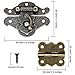 Jewelry Box Hardware 6 Pieces Retro Design Decorative Cabinet Lock - Antique Box Hinge Buckle Wooden Box Latch Decorative Hasp Latch Buckle with 12 Vintage Bronze Engraved Designs Hinge and 100 Screws