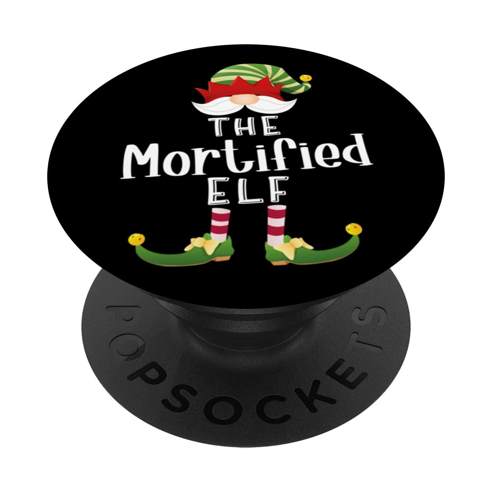 Mortified Elf Group Christmas Funny Pajama Party PopSockets Swappable PopGrip