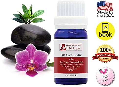 Tea Tree Essential Oil Aromatherapy 100% Pure Premium Quality Fragrance Aroma Scented Organic Natural 10ml 0.34OZ for Hair Face Skin Body and Nails