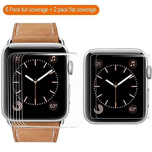 image for [8 PACK] For Apple Watch Screen Protector 42mm Series 3 2 1 ,MARGE PLU