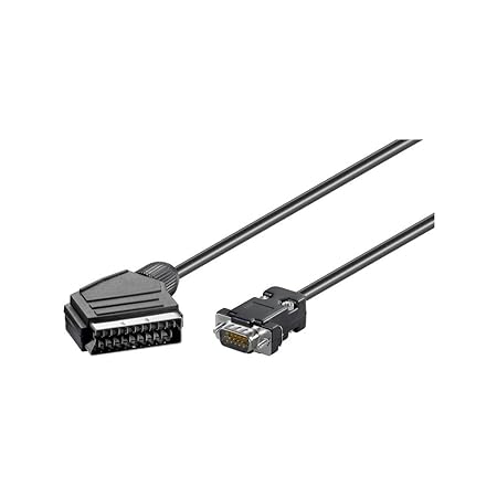 2.0m Scart Stecker auf High Density Stecker 15-polig