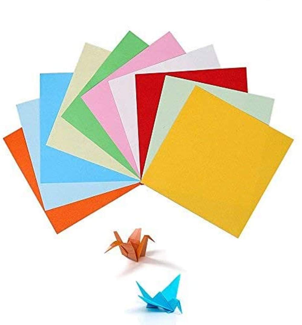 BJ-SHOP Origami,Craft Paper 100 Sheets Double Sided 10CM Paper for Kids Toy Home Party Decoration