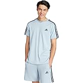 Adidas Mens Essentials Single Jersey 3-Stripes T-Shirt Legacy