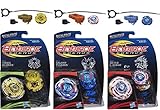 Beyblade Legends BB-99 Hades Kerbecs BD145DS Top, BB-70 Galaxy Pegasus W105R2F Top & BB-88 Meteo L-Drago LW105LF Top Bundle