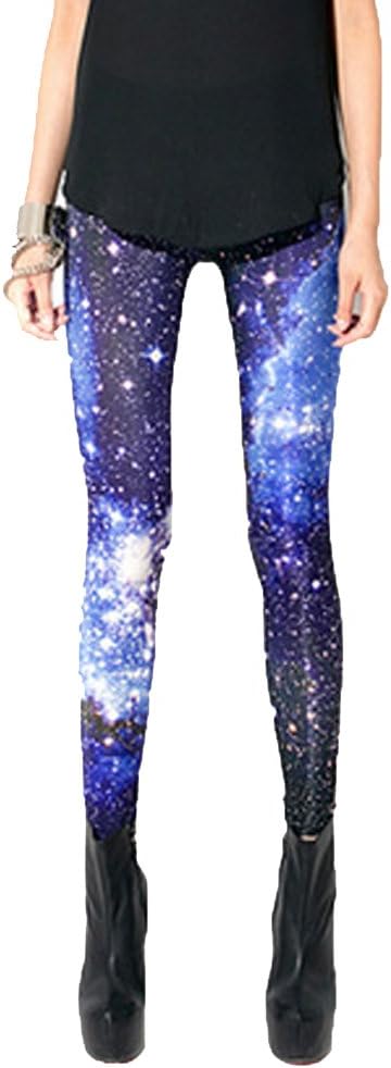 MONIKEEN Women's Digital Print Galaxy Stretch Fashion Leggings Pants Tights One Size