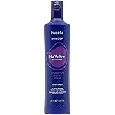 Fanola Wonder No Yellow Purple Shampoo - Purple Color Depositing Shampoo for Blondes, Bleached & Grey Hair - Formulated with Violet Pigment to Remove Brassy Tones from Hair (11.83 Fl Oz)