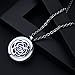 ZX Jewelry Flower of Life Stainless Steel Aromatherapy Essential Oil Diffuser Necklace Pendant Locket