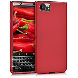 kwmobile TPU Silicone Case for BlackBerry KEYone (Key1) - Soft Flexible Shock Absorbent Protective Phone Cover - Red Matte
