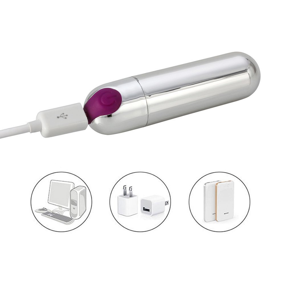 Mini Bullet Vibrator Rechargeable Powerful 10 Speeds G-Spot Clitoral Stimulation Vibrator for Women, Waterproof Clitoris Vagina Stimulator Adult Sex Toys for Couples