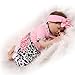 Dirance Lifelike Reborn Doll Sleeping Soft Silicone Full Body Realistic Pink Girl Doll Vinyl Reallike Newborn Baby Doll With Clothes 55cm, Kids Gift for Ages 3+,Under 100 Dollars (Pink)
