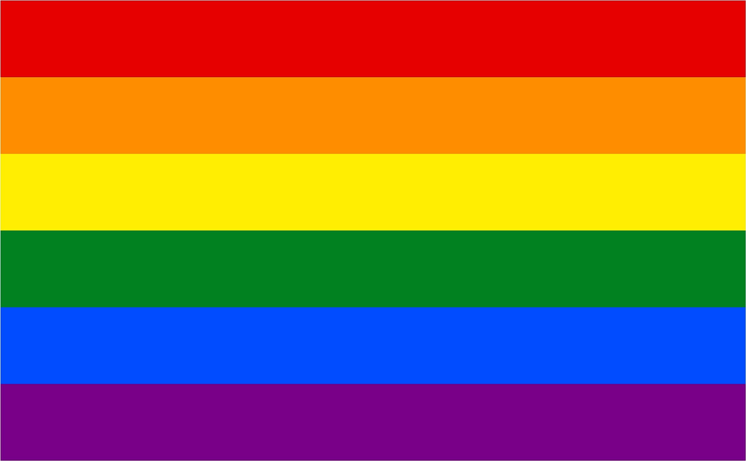 Premium Flags - 90 x 150 cm / 150 cm / 90 cm - Made of Polyester with Golden Eyelets - Durable and Weatherproof (Rainbow LGBT) — image 1
