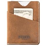 DUEBEL Bi Fold Slim Top Genuine Leather Thin Minimalist Front Pocket Wallets for Men, Made From Full Grain (DBL07)