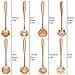8 Pieces Flower Spoon Coffee Teaspoon Set Stainless Steel Tableware Creative Sugar Spoon Tea Spoon Stir Bar Spoon Stirring Spoon, 8 Different Patterns (Rose Gold)