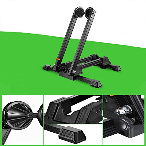RELIANCER Sports Foldable Alloy Bicycle Storage Stand Bike Floor