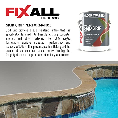 FixALL Skid Grip AntiSlip Coating, 1 Gallon, Cobalt, Exceeds ADA