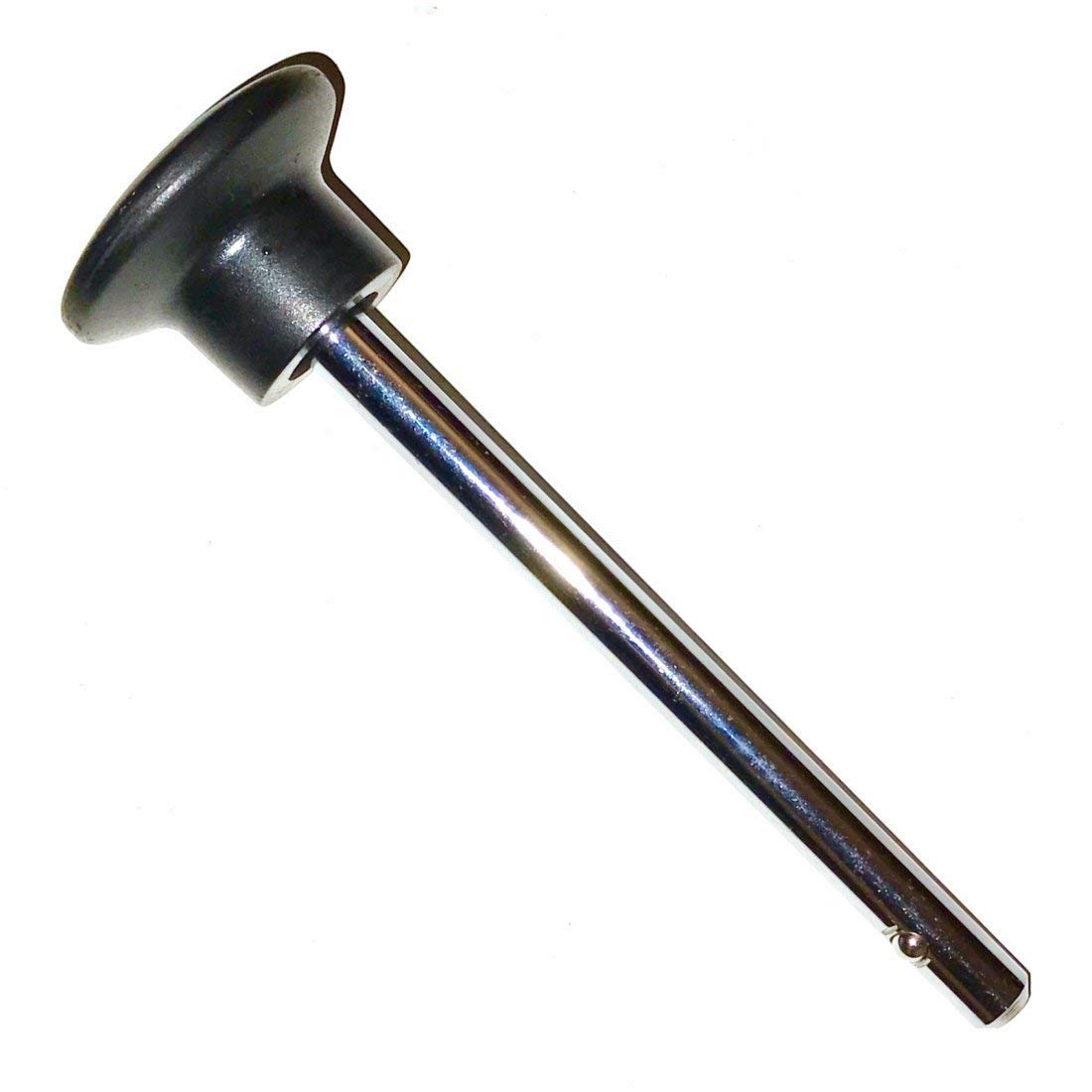 SBDs Quick Release Pin Tensile (3/8" Dia - 3-3/4" Locking Space) Universal World Class Weight Stack SELECTOR Key - w/Jumbo 1-3/4" Dia Round Designer KNOB |Detent Hitch PINS | Chrome PL Steel Shaft