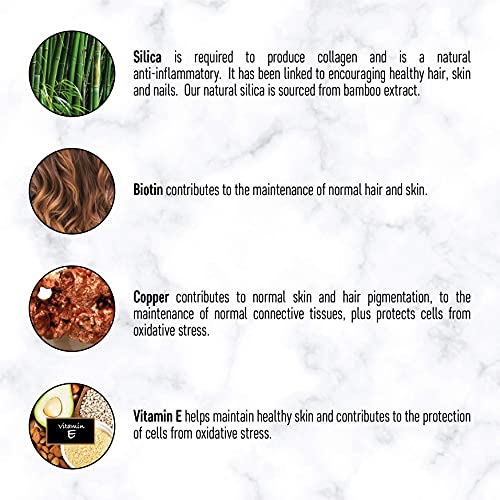 Vegan Collagen Capsules for Skin, Hair, Nails, Joints & Bones with Biotin, Lysine, Bamboo Silica, Zinc, Vitamin C, E & A. 2 Months Supply. Plant Based Collagen Booster for Vegans and Vegetarians