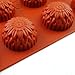 IC ICLOVER 15-Cavity Food Grade Silicone Non Stick Flowers Cake Bread Mold Chocolate Jelly Candy Baking Muffin Bakeware Mold, Ice Cube Tray DIY Mold-Vermeil