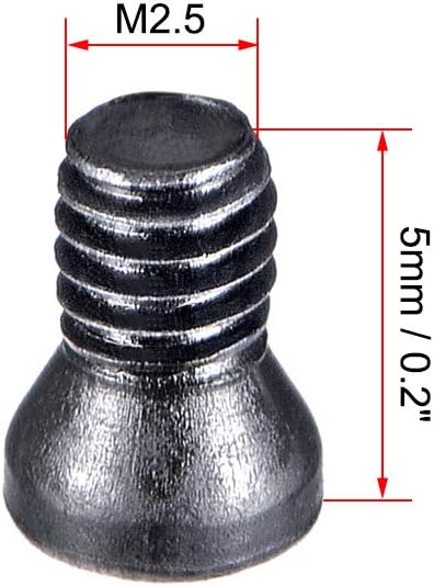 sourcing map M2.5x5mm Torx Screws for Replaces Carbide Insert CNC Lathe Tool 12.9 Grade Carbon Steel 10pcs - Image 3