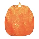 Himalayan Glow 3002 Salt Candle Holder, Tea Light, 3 lb. Umber