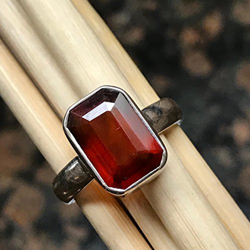 Natural 2.5ct hessonite garnet 925 solid sterling silve…