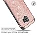 BENTOBEN Case for Galaxy J2 Pro, for Galaxy Grand Prime Pro, Glitter Luxury 2 in 1 Slim Sparkly Shiny Faux Leather Chrome Shockproof Protective Cover for Samsung Galaxy Pro 2018, Rose Gold