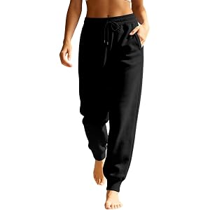 SGYCNGU Pants for Women Drawstring Elastic Waist Sweatpants Casual Comfy Fleece Lounge Trouser Streetwear Gym Workout Pant