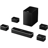 ULTIMEA 7.1CH Surround Sound System for TV, Soundbar with Dolby Atmos, 6.5" Wireless Subwoofer, APP Control, 4 Wired Surround Speakers, Peak Power 460W Soundbar for TV, Poseidon D80 (New 2025 Model)