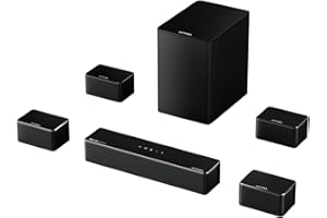 ULTIMEA 7.1CH Surround Sound System for TV, Soundbar with Dolby Atmos, 6.5" Wireless Subwoofer, APP Control, 4 Wired Surround Speakers, Peak Power 460W Soundbar for TV, Poseidon D80 (New 2025 Model)