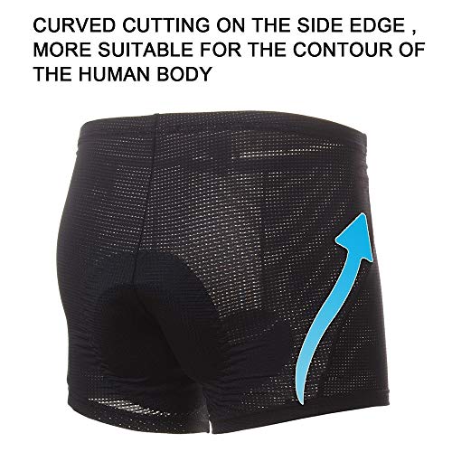 ZHX Thick 3D Gel Padded Cushion Bike Bicycle Cycling Underwear Sports Shorts Summer Men's Breathable Outdoor Riding Pants Blue L - Thumbnail 7