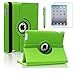 AiSMei Case for 9.7-Inch iPad 5th (2017)/ iPad 6th (2018)/ iPad Air (2015), Rotating Protective Case Cover w/Auto Wake/Sleep Function,Green