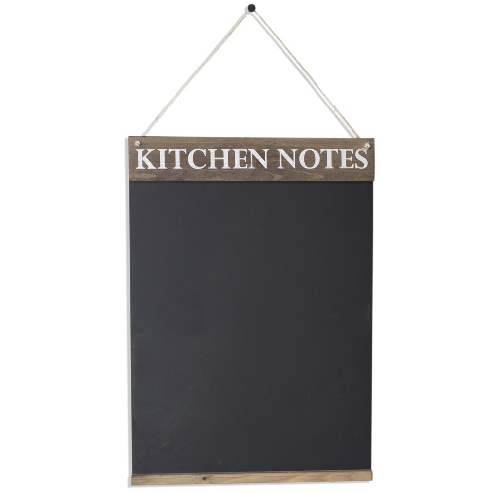 Kitchen Notes Chalkboard, Wood, Rustic Brown, 42 x 60 cm