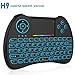 Mitid Wireless Mini Keyboard RGB Backlit 2.4G Remote with Mouse Touchpad Combos for Computer, Google Android TV Box, IPTV, HTPC, KODI, Raspberry Pi (H9)