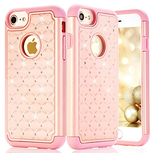 Iphone 7 case, arodking luxury bling crystal diamond cu…