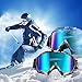 ThyWay Ski Motorcycle Goggles, Anti UV Anti Scratch Dustproof Windproof Safety Unisex Goggles Fit for Snow Skiing, Cycling, Climbing, Riding & Outdoor Sports Eyewear Colorful Lens Glasses (Black 1)