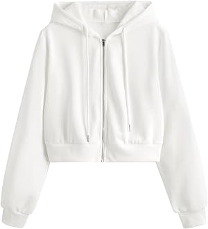 Hoodie Sweatshirt Cropped Jacket 