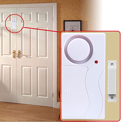 Amberfreda Com Zhang Hongjun Alarma Antirrobo Con Sensor Magnetico Inteligente Para Puerta Y Ventana Para Alarma De Seguridad De Puerta Remota En El Almacen De La Oficina En Casa Color Blanco Bebe Calienta Biberones