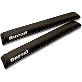 DORSAL Aero Roof Rack Pads - Sunguard (No Fade) for Factory and Wide Crossbars - Pack of 2 for Surfboards Kayaks Sups Snowboards PVC 34" Inch Black