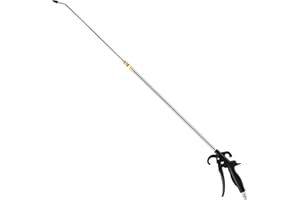 Dunkive High Pressure Air Blow Gun, 27-42 Inch Extension Long Air Nozzle Blower Wand with 1/4" NPT Inlet & Lever Grip, Heavy 