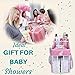 CRADLE STAR Hanging Diaper Caddy Organizer - Baby Shower Gifts for Changing Table - Hold 50+ Diapers - Nursery Baby Essentials for Newborn - Pink - 17x9x9 inches
