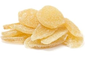 Crystallized Ginger Slices by It's Delish, 5 Lbs Bulk | Candied Ginger Candy Fruit Chews Natural Dried Root with Sugar Crystals, Unsulphured, No Color Added - Healthy Snack, Vegan, Kosher