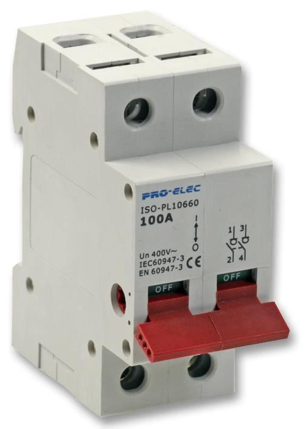 Pro Elec AUT2 100A DP Incomer Main Switch Isolator
