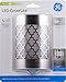 GE CoverLite LED Night Light, Decorative, Plug-In, Smart Dusk-to-Dawn Sensor, Home Décor, Ideal for Bedroom, Bathroom, Kitchen, Hallway, 1 Pack, 29847, Brushed Nickel | Moroccan