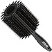 Xtava 55mm Natural Double Bristle Round Brush - Professional Soft Boar Bristle Brush for Women with Fine Thick or Curly Hair - Ideal for Blow Drying, Detangling, Volumizing, and Hair Styling