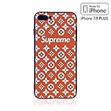 iPhone 7/8 PLUS Case - Monogram Urban Streetwear Latest Fashion, Grain Textured Ultra Thin Slim Soft Protective Case Bumper Skin Cover, ShockProof TPU PC, CASETECTION 2018 Style Apple 10 Ape (SUPREME)