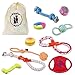 TEANDE 10 Pack Dog Toys Set by Wiggler Pets | Durable Rope Chew Squeaky Toy Value Pack for Small Puppy and Medium Doggie | Interactive Tug of War Outdoor Toys | Exercise Toys Variety Bundle for Dogs
