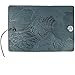 Hokusai Wave American-Made Embossed Leather Writing Journal, Navy Blue, 6 x 9-inch + Refillable Hard Bound Insert